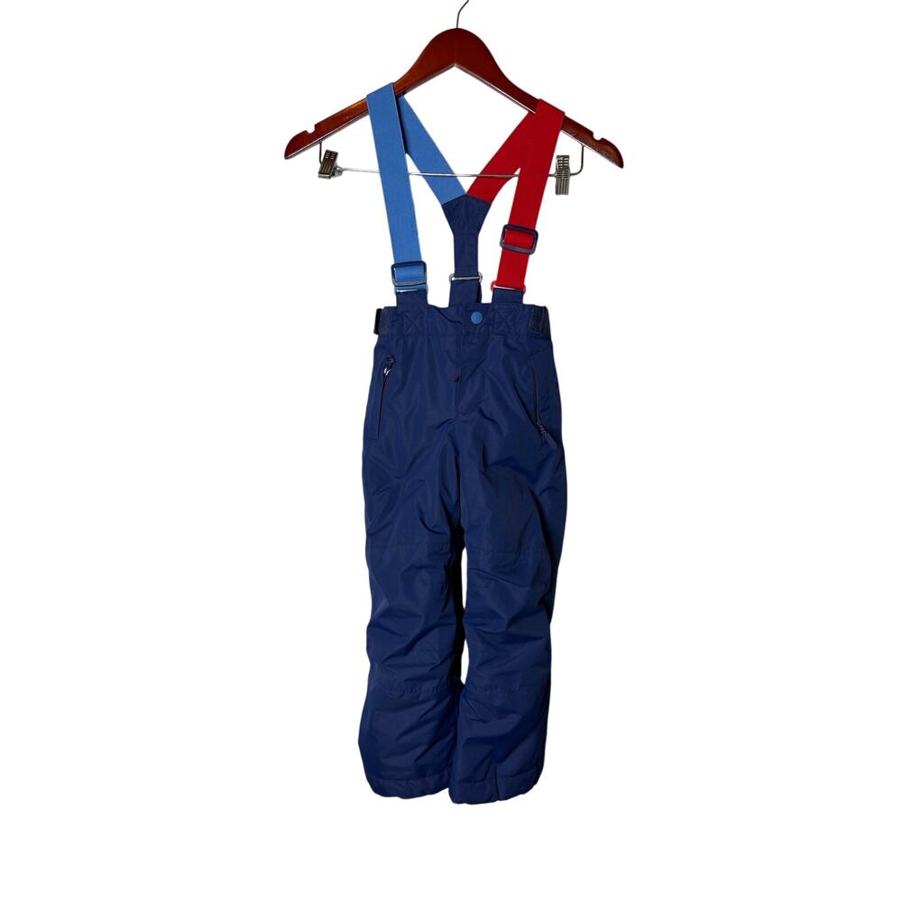 Mini Boden navy unisex kids insulated snow bib pants sz 4-5